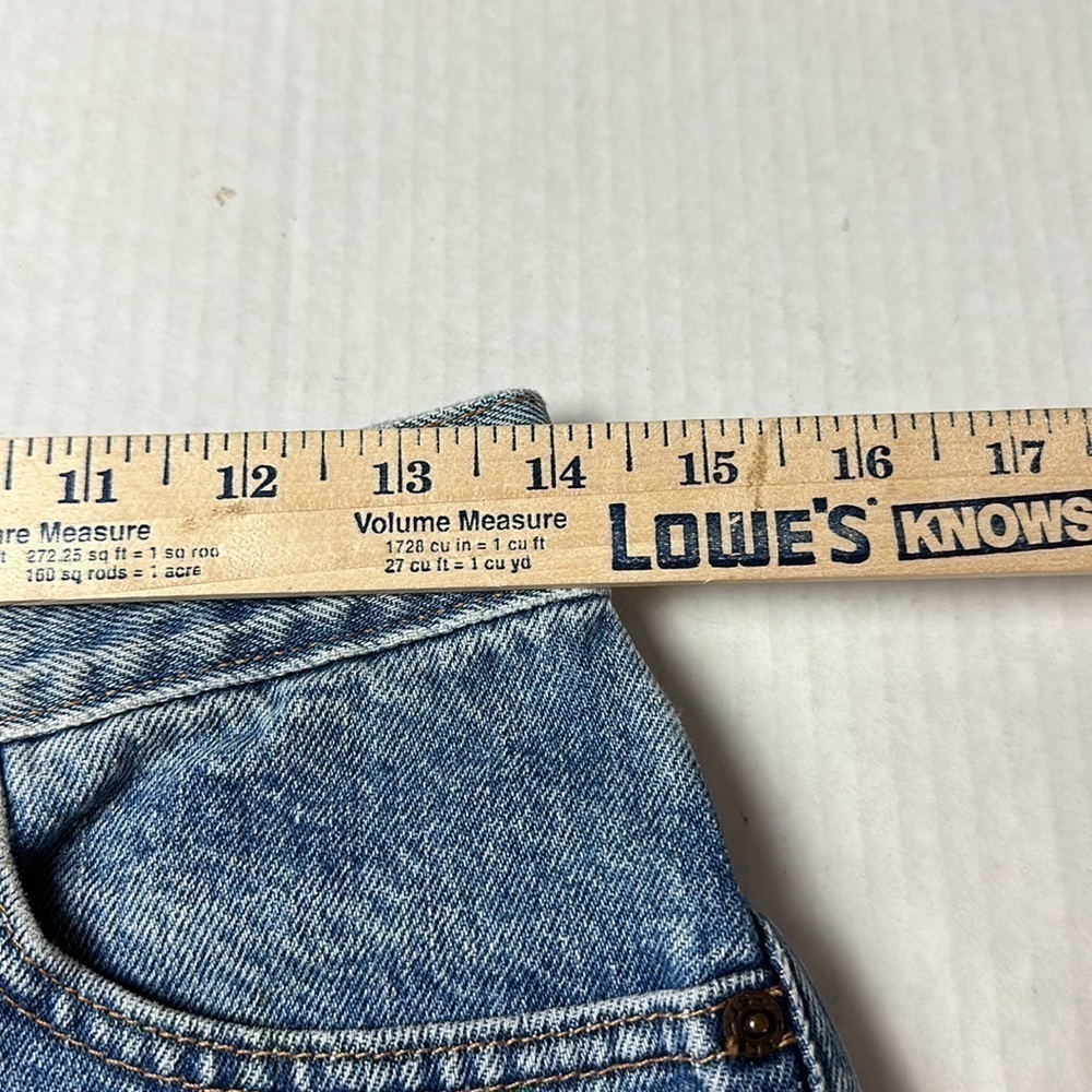 Vintage 90s Levi’s 512 Cutoff ShortsHand-Painted Sunflower Denim Festival Indie - Picture 10 of 11